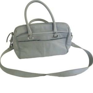 Zara Woman Zipper Satchel Handbag Crossbody Gray
